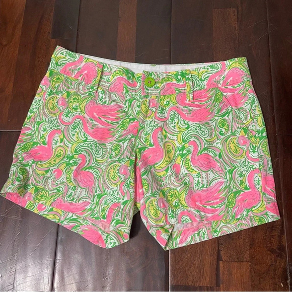 Lilly Pulitzer Pants - Lilly Pulitzer Green and Pink Bermuda Shorts Resort Style